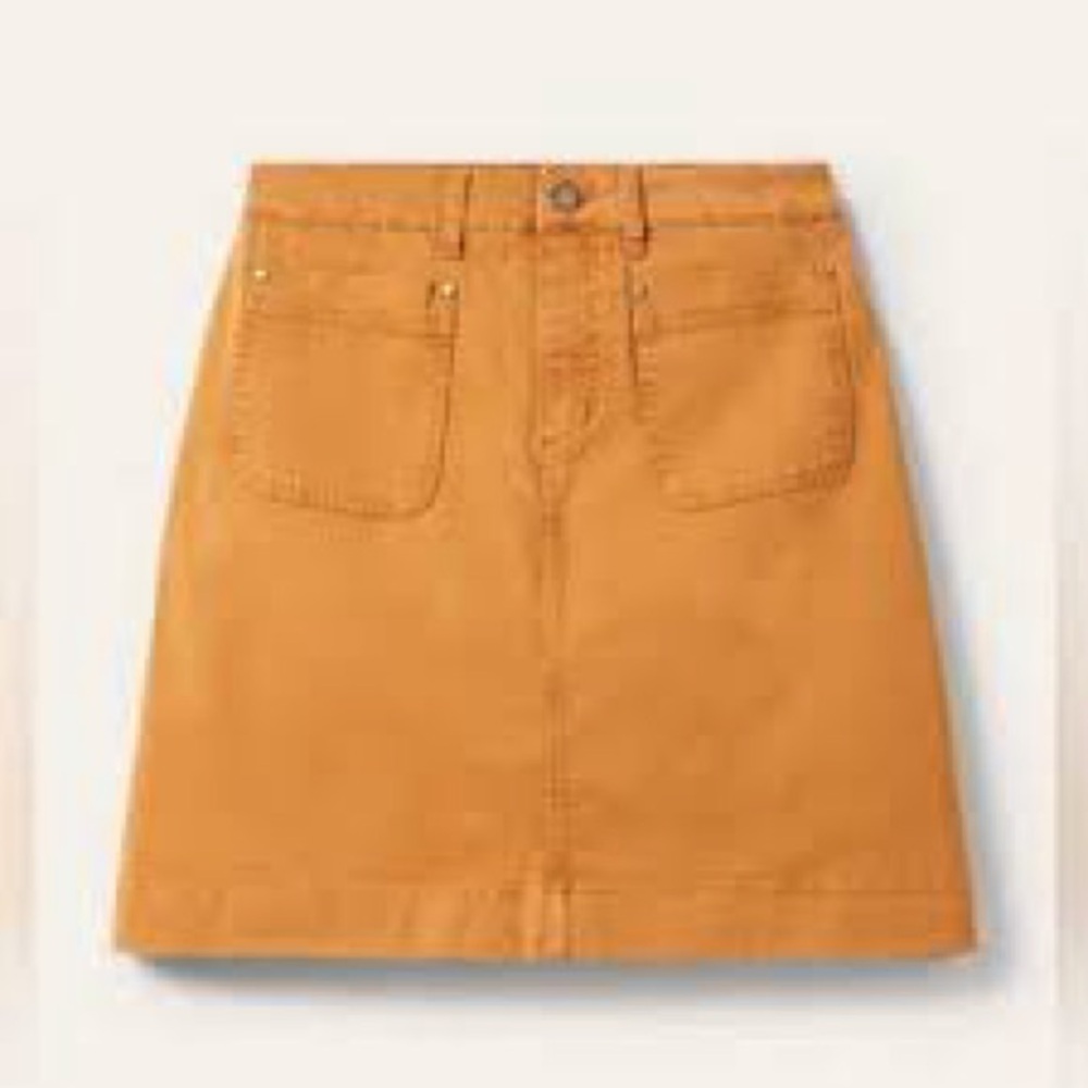 Boden Tan A-Line Mini Jean Skirt Size 6
